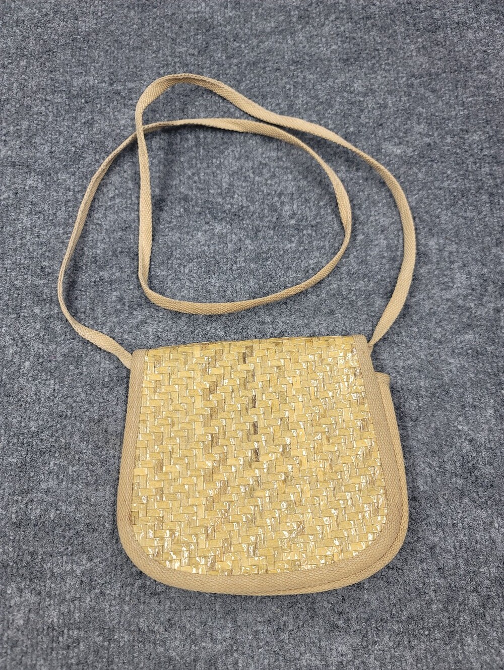 Vintage "Made In Italy" Wicker Crossbody Clutch Bag